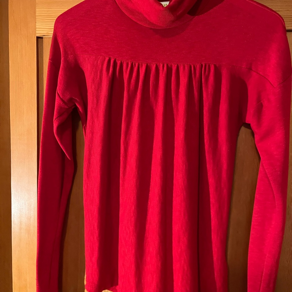 Anthropologie Maeve Red Knit Top